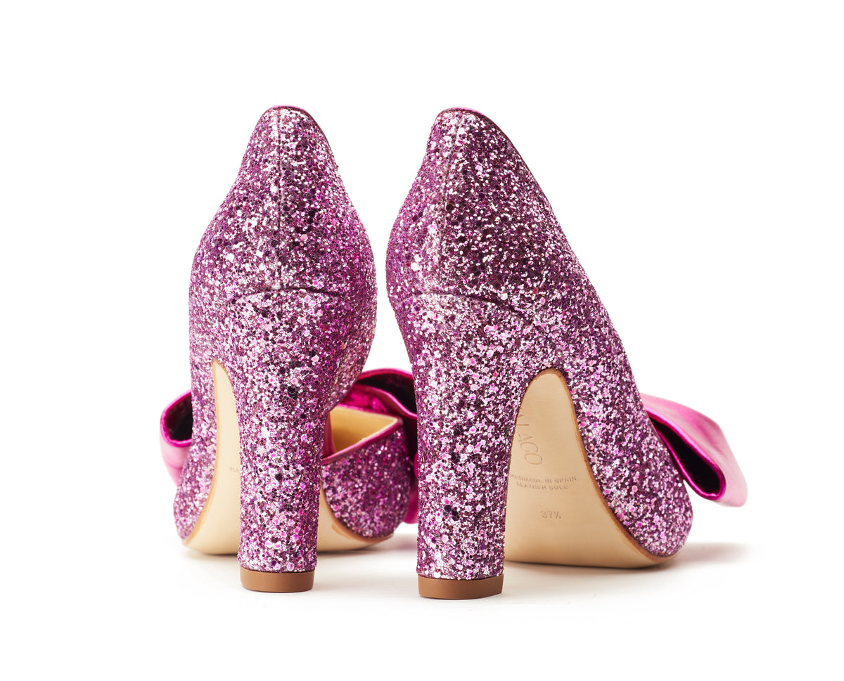 Lady Valentina pumps 100mm fuchsia glitter - The Archive