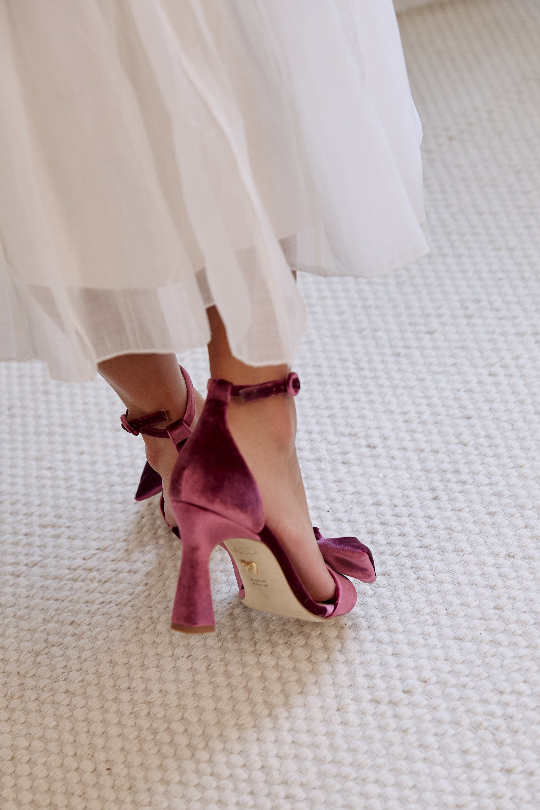 Lady Alexandra sandals 85mm merlot velvet