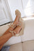Cream suede