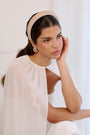 Lady Clara headband beige velvet