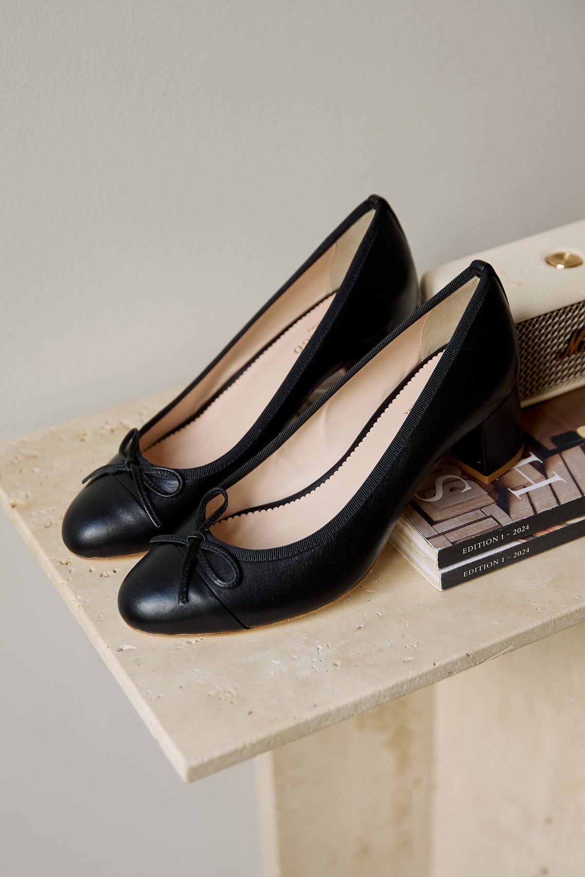 Lady Hepburn pumps 50mm black calf