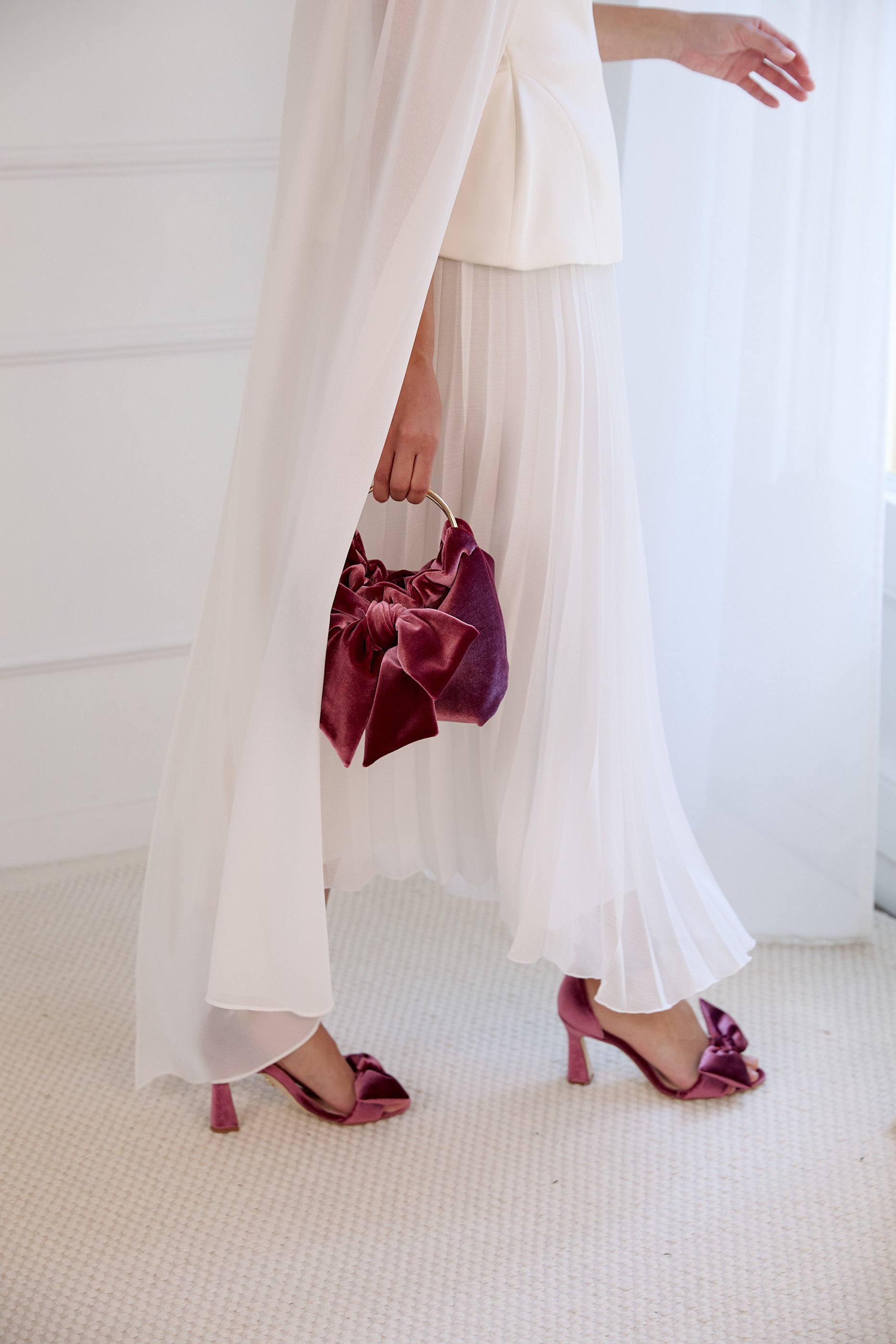 Lady Margot handbag merlot velvet