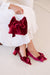 Burgundy velvet