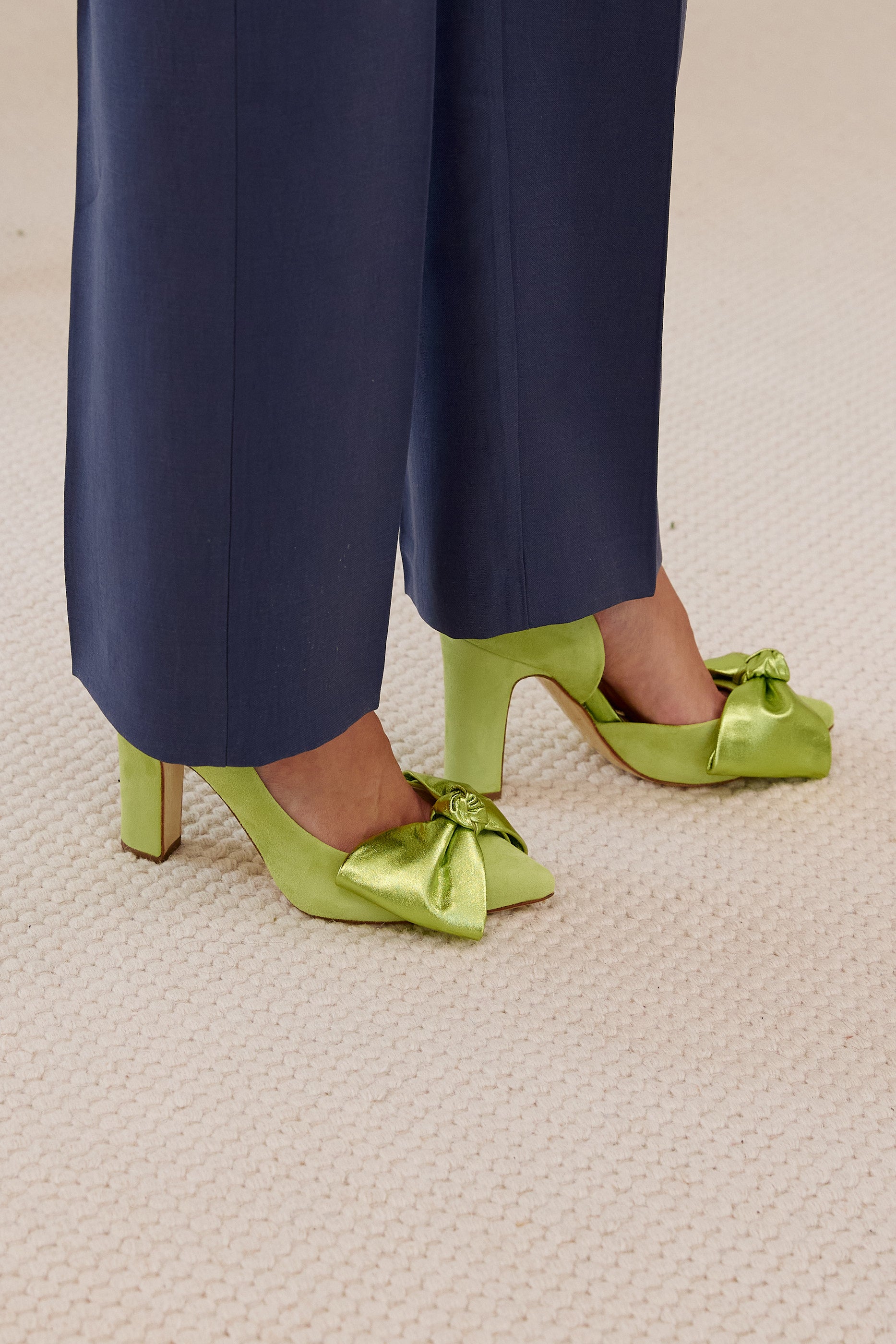 Lady Valentina pumps 100mm pistachio suede