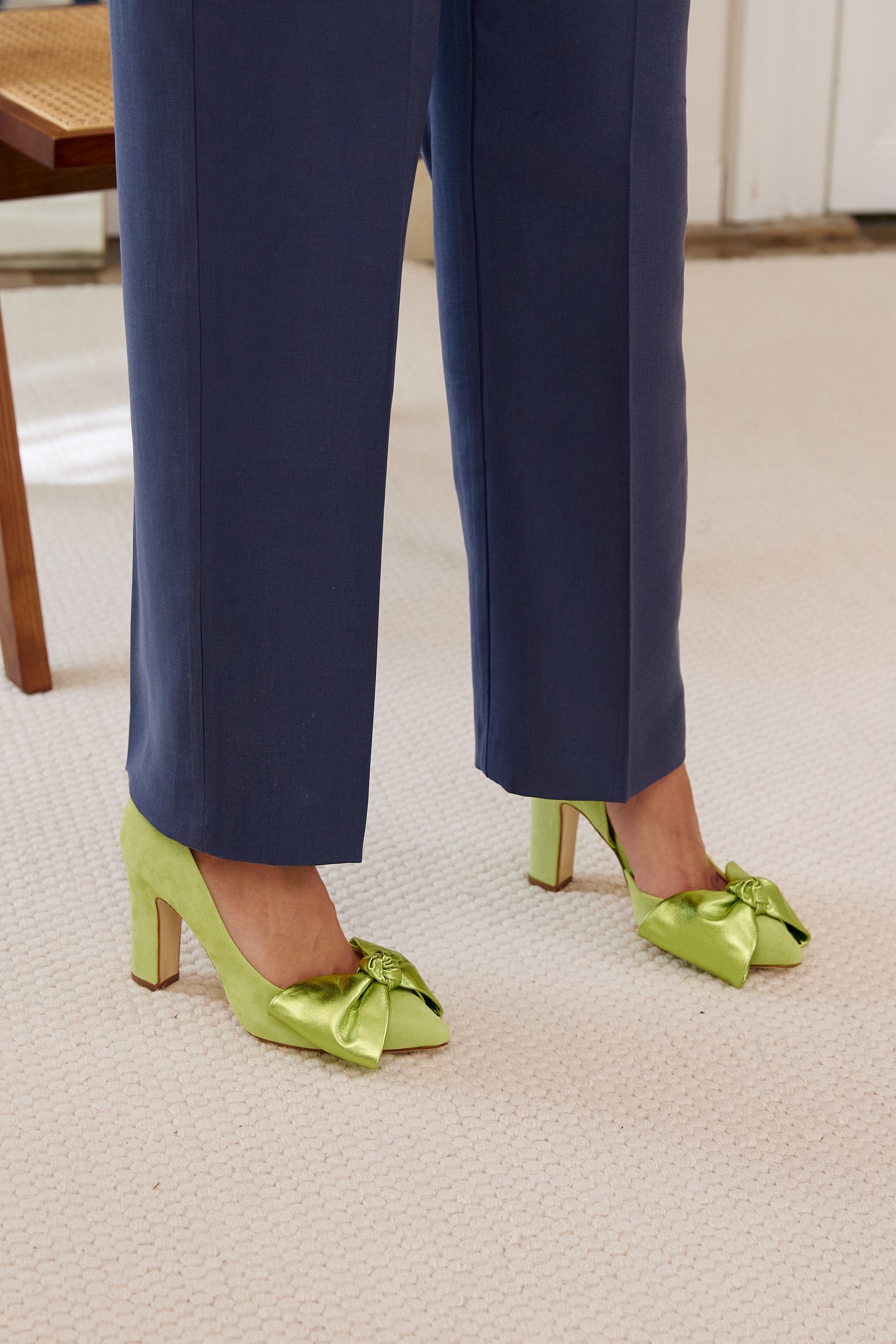 Lady Valentina pumps 100mm pistachio suede