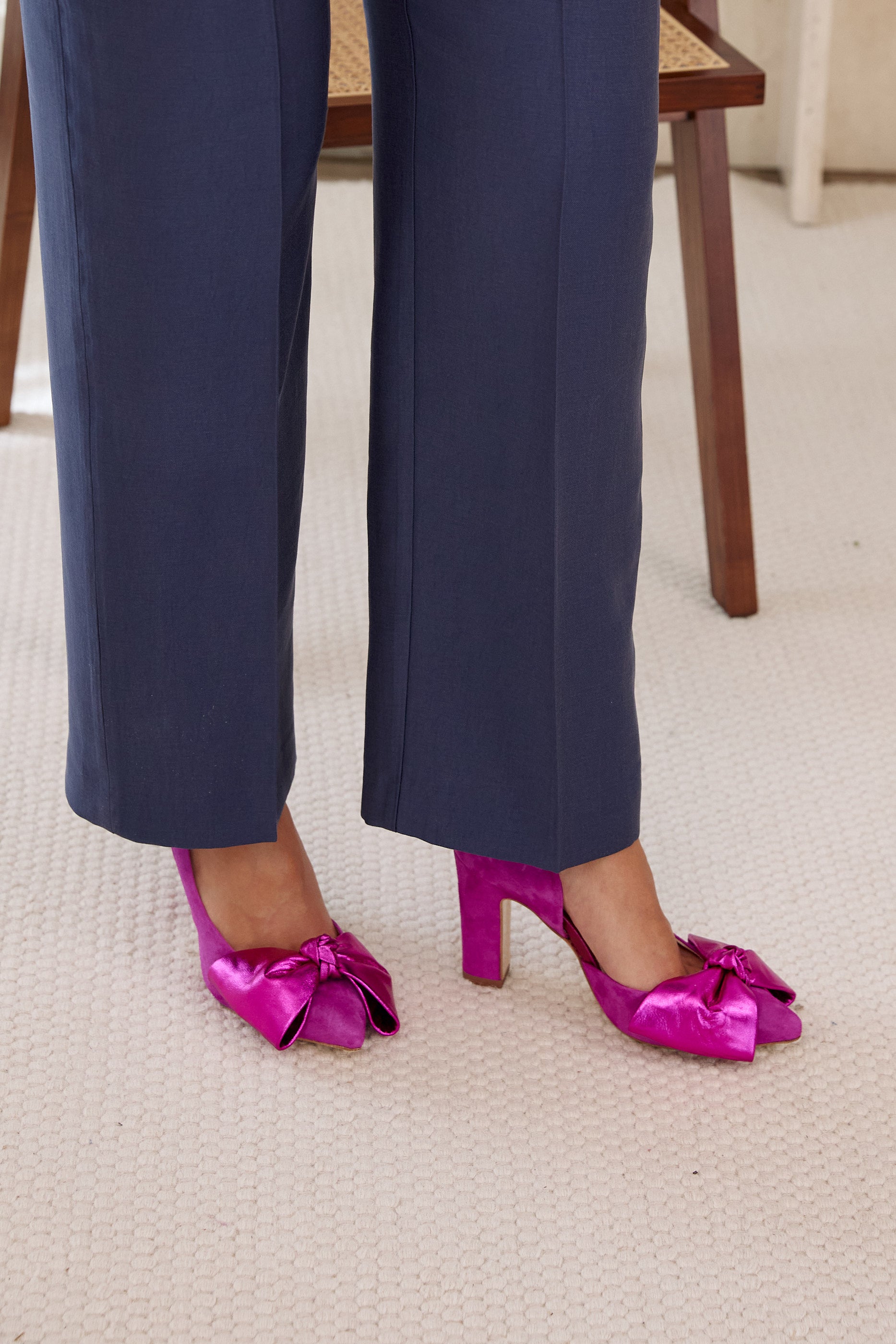 Lady Valentina pumps 100mm fuchsia suede