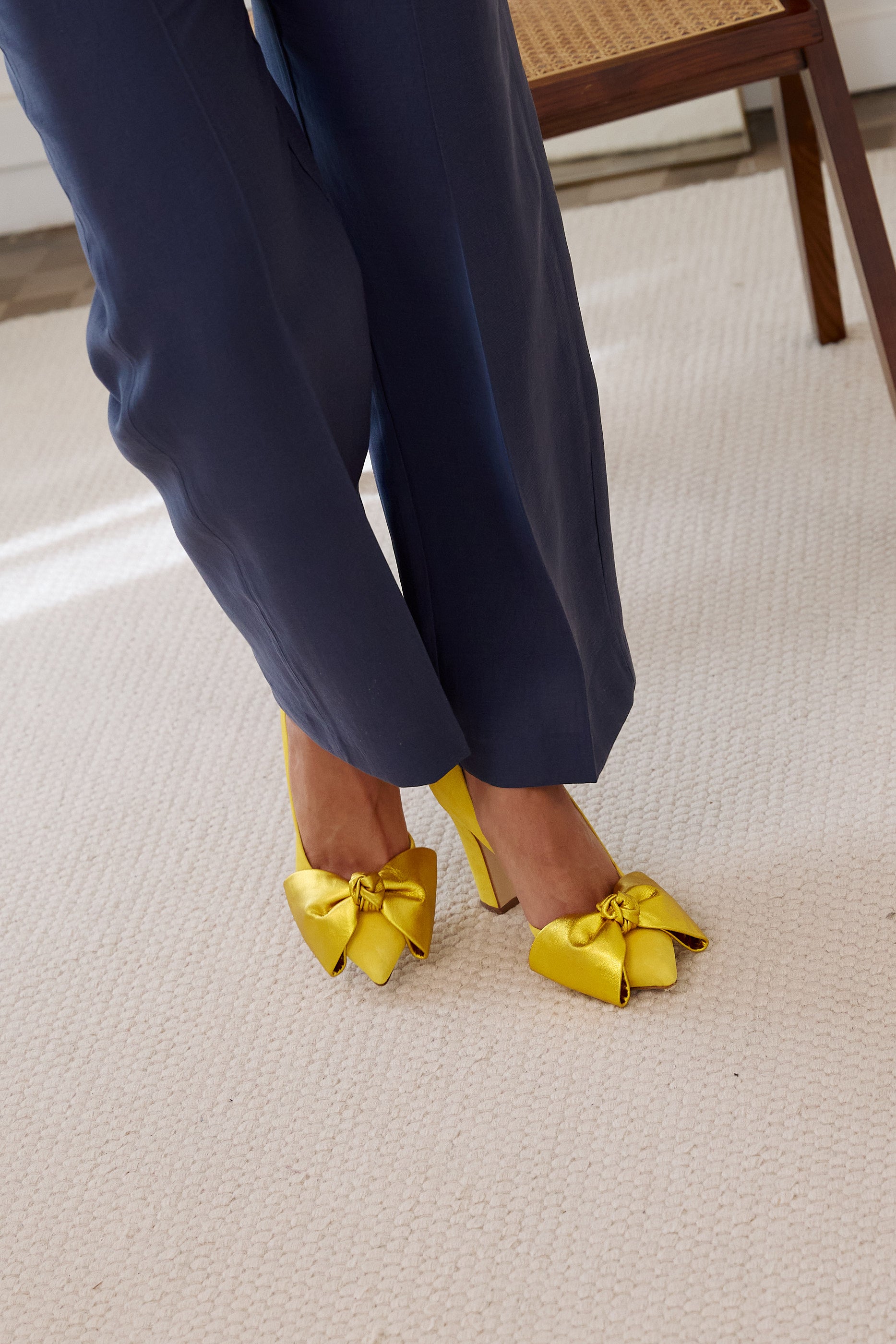 Lady Valentina pumps 100mm yellow suede