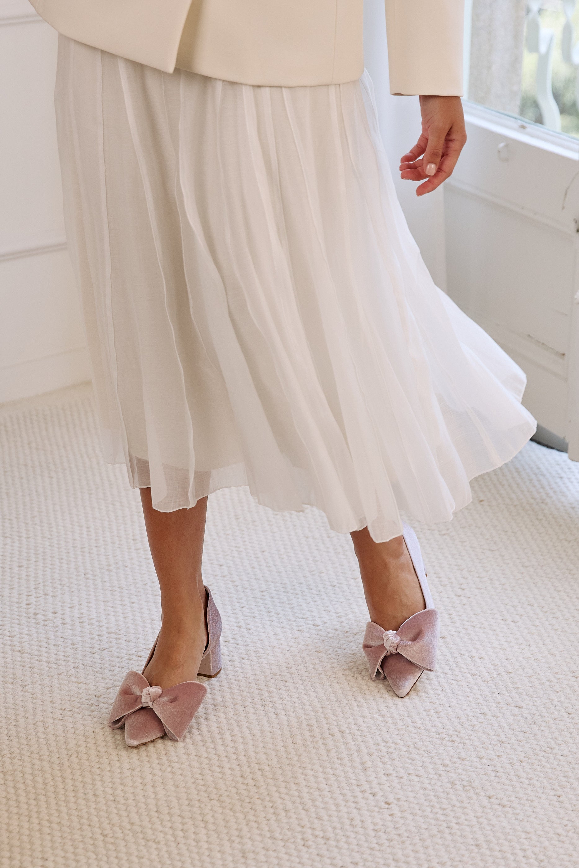 Lady Valentina pumps 50mm blush velvet