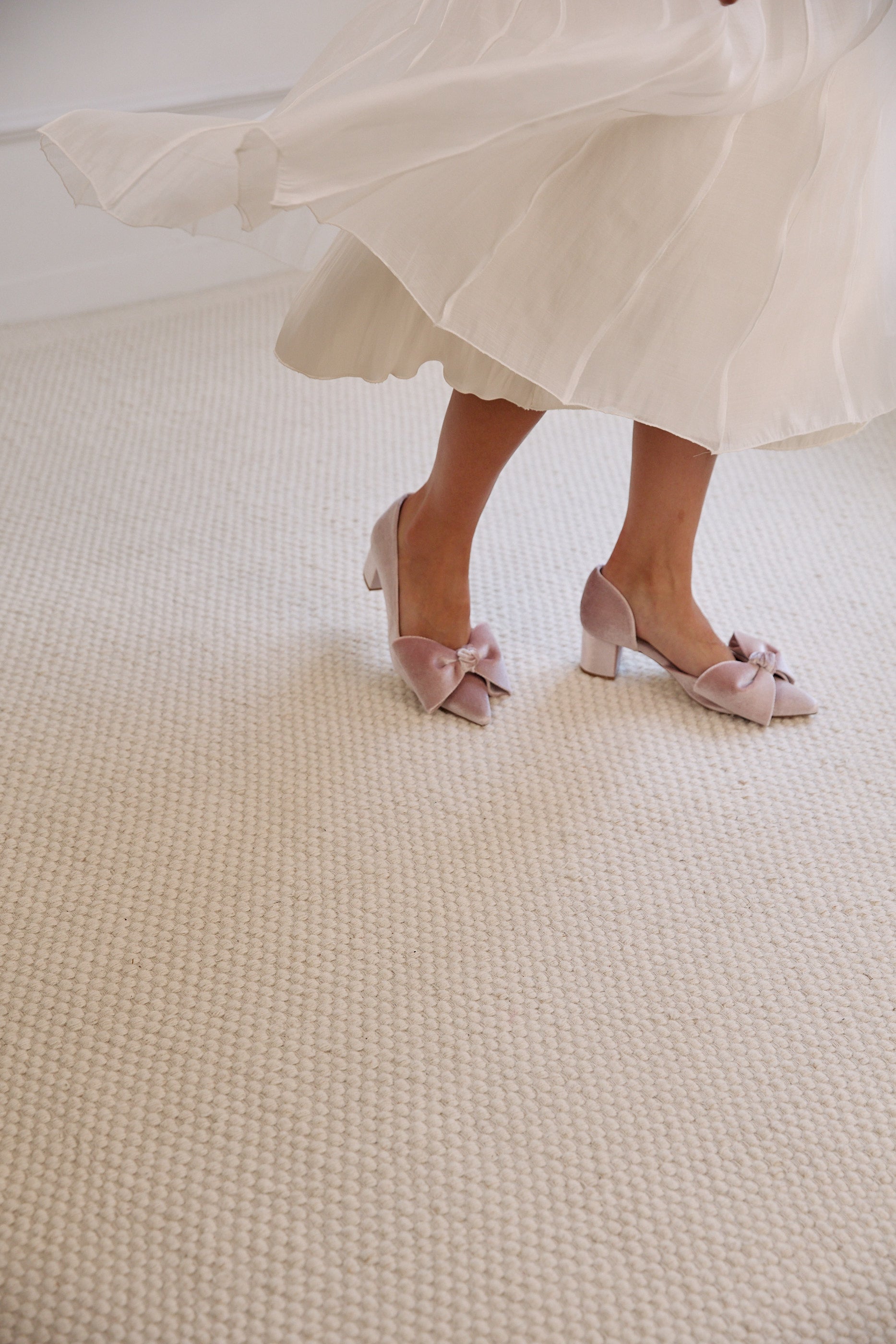 Lady Valentina pumps 50mm blush velvet