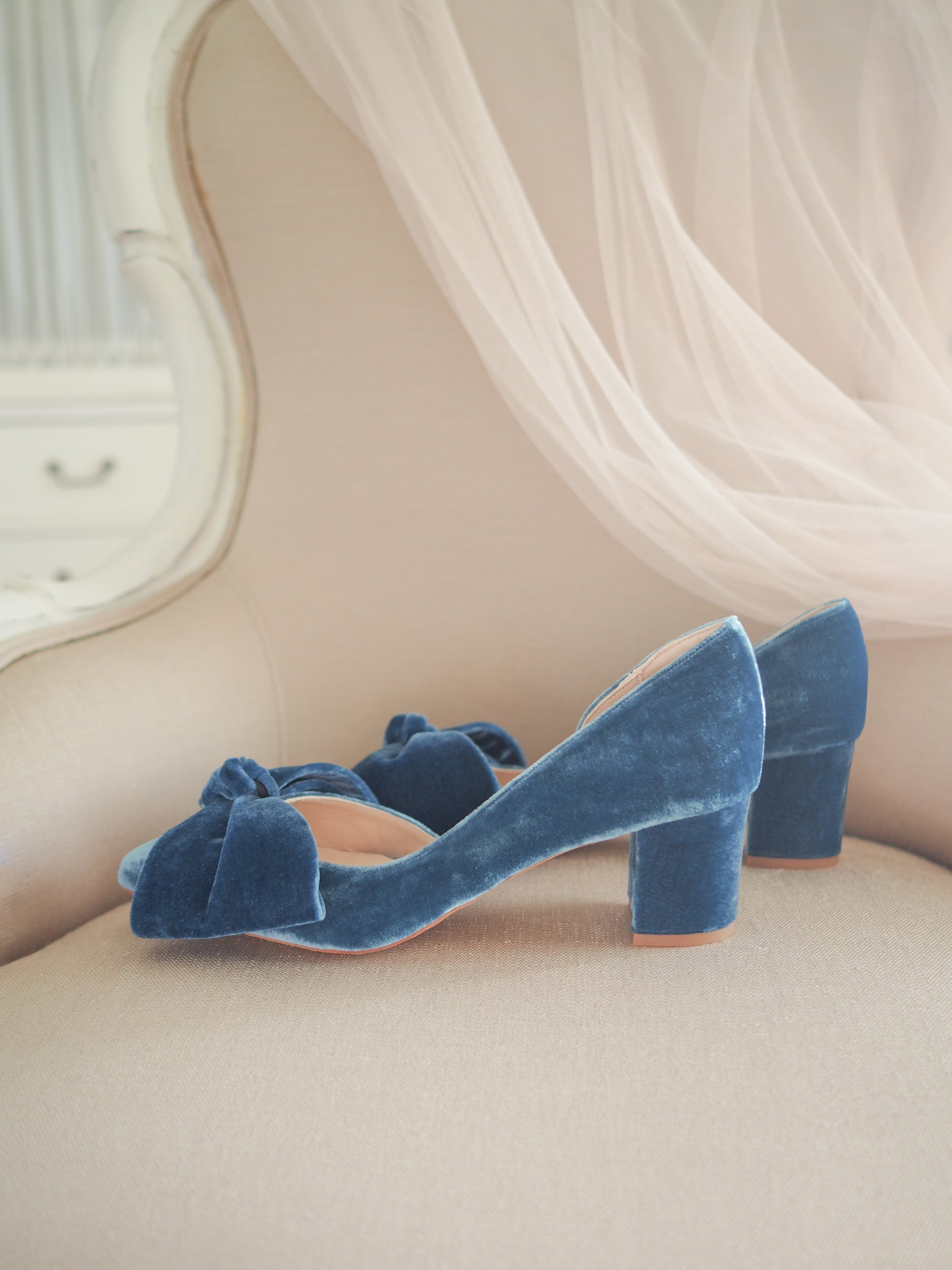 Valentina pumps 50mm riviera velvet – SILVIA LAGO